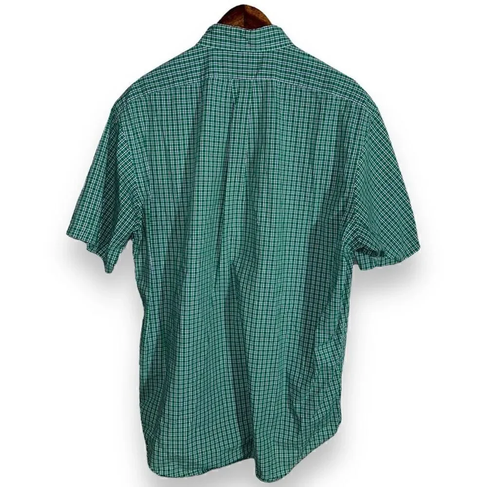 Polo Ralph Lauren Green Check S/S Button Down Shirt L